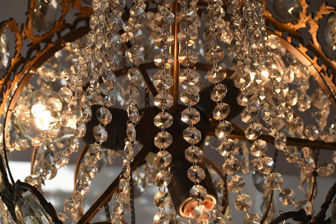 Crystal Home Lighting Chandelier Living Room Ceiling Light French Vintage Lamp