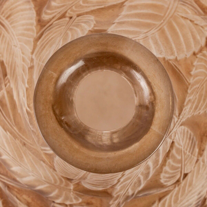 Vase Sauges Verre Patine Sépia René Lalique R.Lalique Sepia Stained Glass