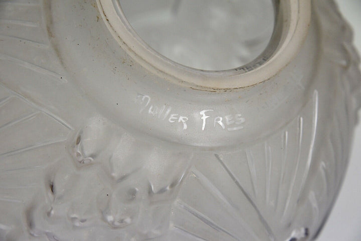 ミューラー兄弟　アールデコ　ホールランプ　孔雀