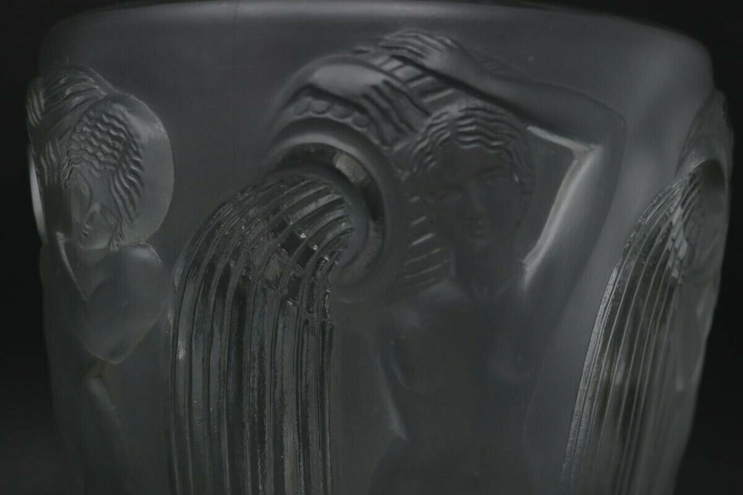Rene Lalique Clear Glass Danaides Vase
