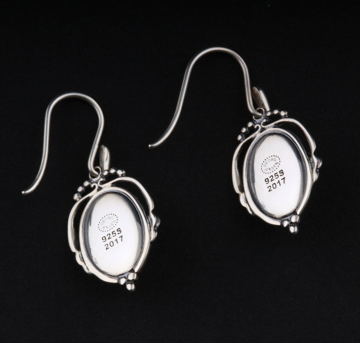 GEORG JENSEN Sterling Silver Earrings of The Year 2017 w. Sodalite / Rockcrystal