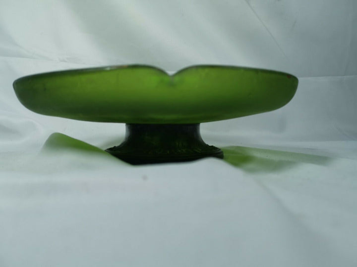 Coupe pâte de verre avec Pied Douche monté argent Gallé