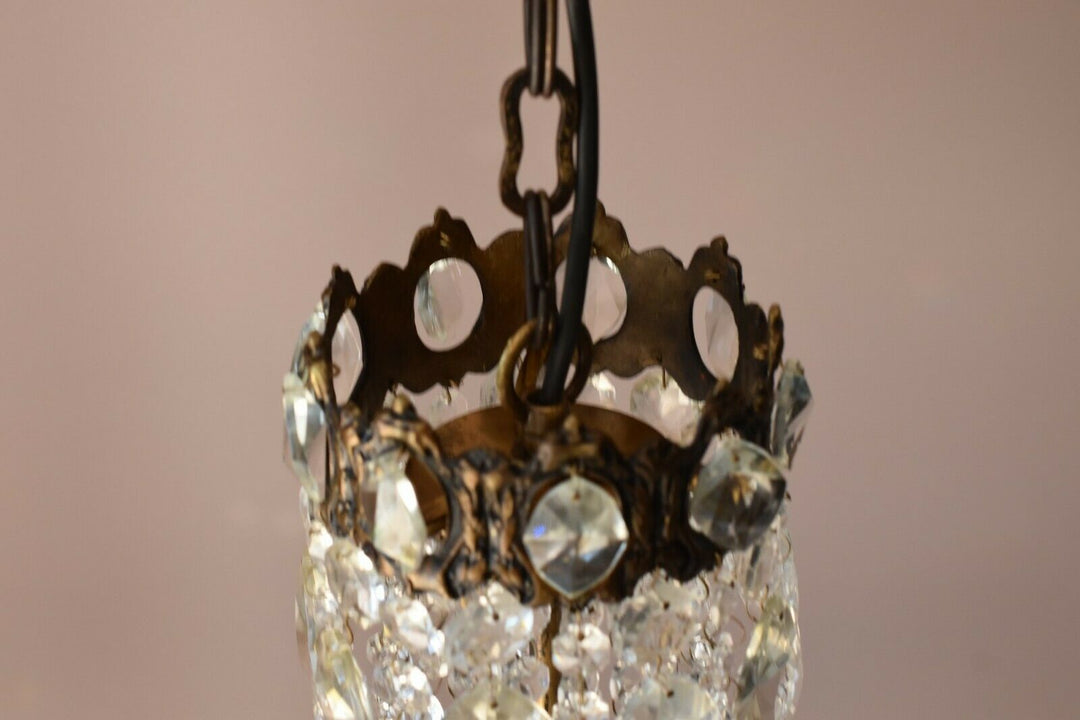 Vintage Antique French Style Empire Crystal Chandelier Lighting Pendant Lamp