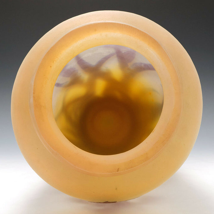 A Very Tall Galle Cameo Glass Vase c1910