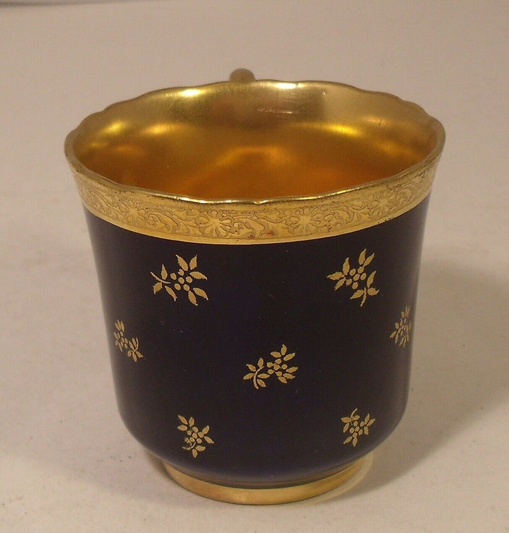 Stunning Coalport Cobalt Blue And Gilded Cabinet Cup And Saucer