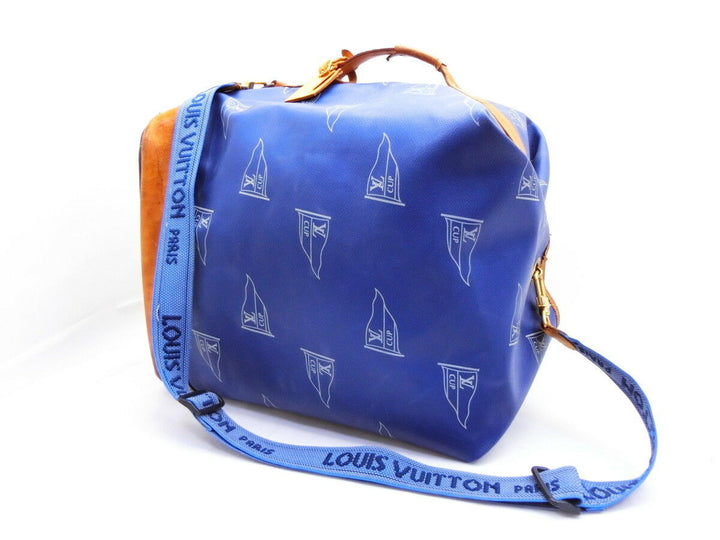AUTH LOUIS VUITTON CUP 1992 BOSTON BLUE SAC MARIN LUGGAGE TRAVEL BAG LV36