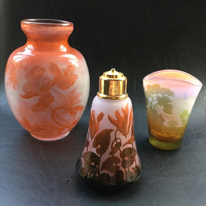 ダルジェンタル（ポール・ニコラ）シクラメンの花の香炉型花瓶　エミールガレ工房で働いていた人物