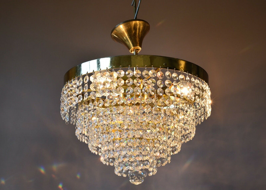 Flush Crystal Chandelier, Antique Hallway Vintage HomeLiving Kitchen lighting
