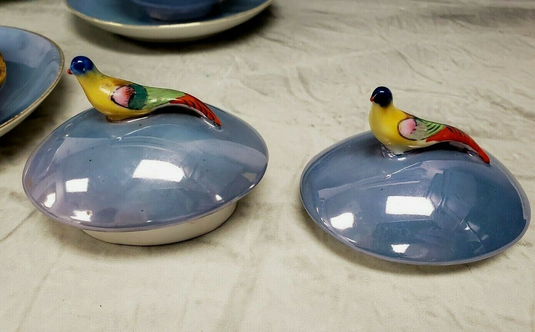 オールドノリタケ(Noritake) 鳥モチーフ 1900年代前半 ラスター技法を