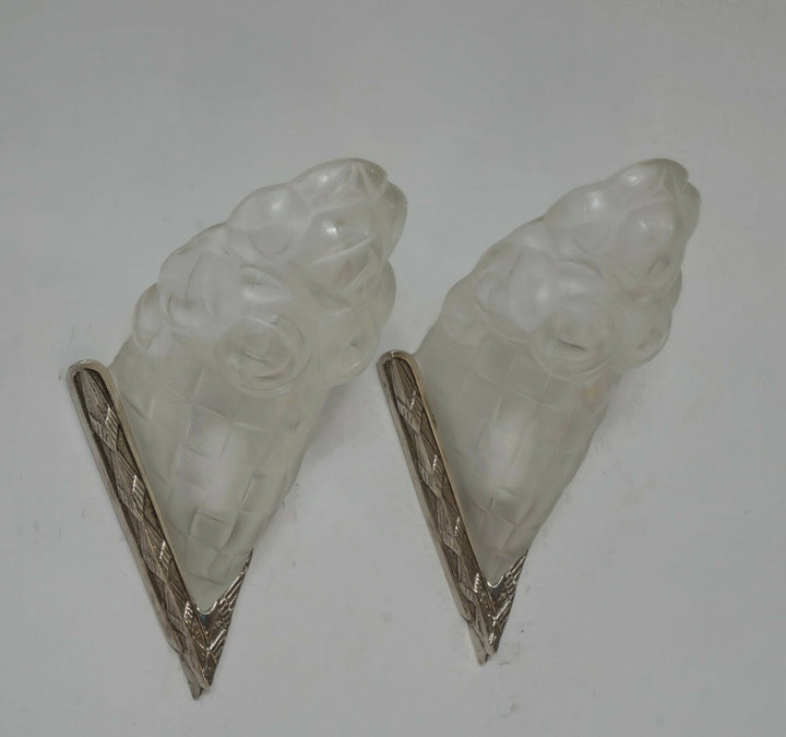 DEGUÉ　デュゲ　フランス　1930年　アールデコ調ウォールスコーンランプ　ペア