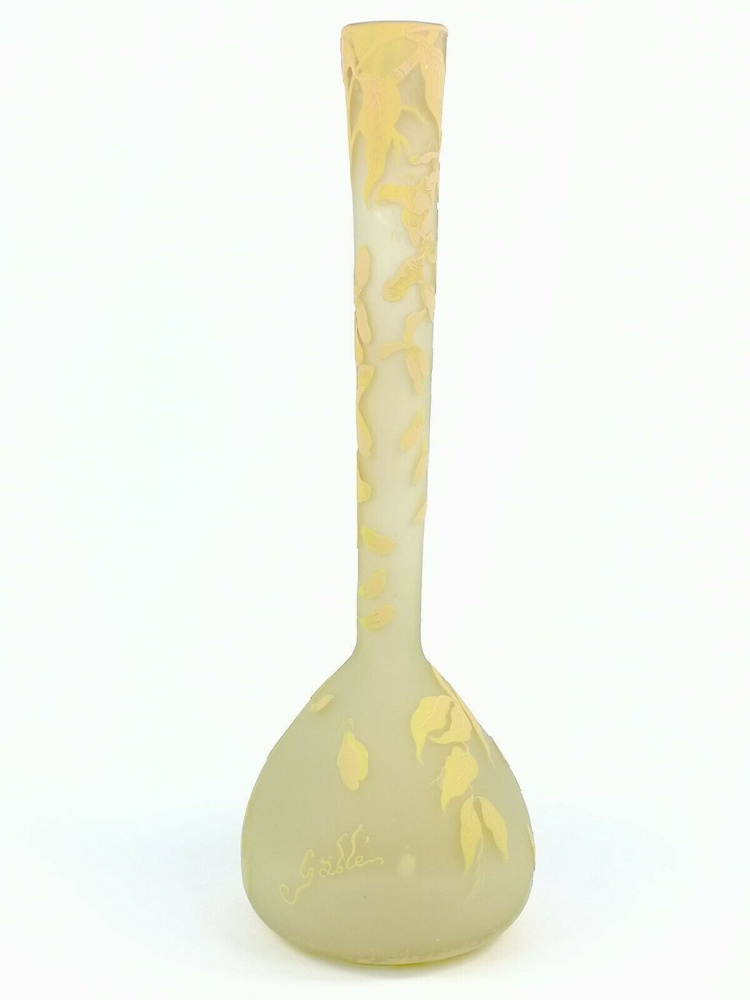 エミールガレ　藤の花のバンジョー型大型花瓶約40CM