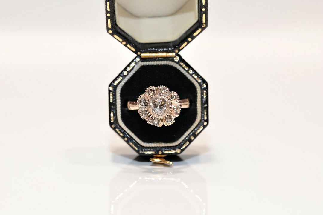 アンティーク オリジナル オスマン 8K ナチュラルローズカットダイヤモンドのリング