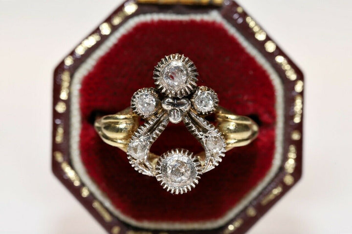 ヴィクトリアン 14K ナチュラルダイヤモンドのリング