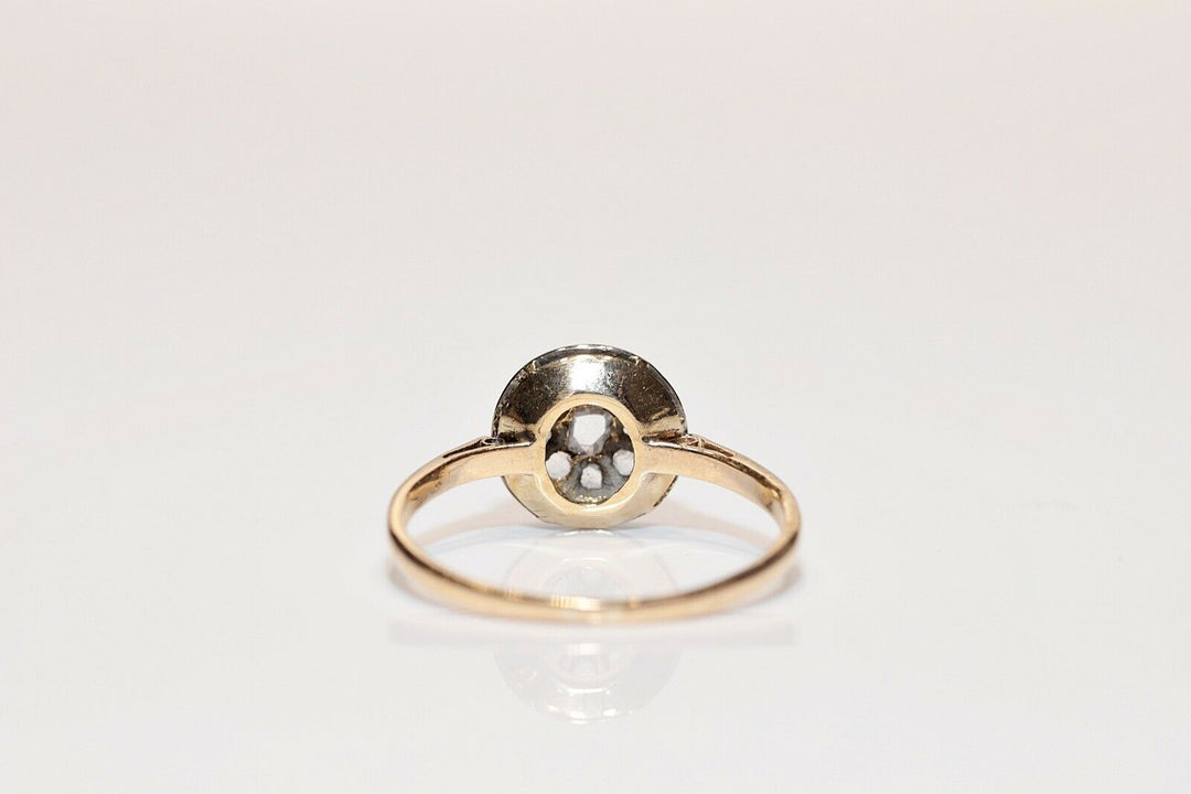 アンティーク オリジナル ヴィクトリアン 18K ナチュラルローズカットダイヤモンドのリング