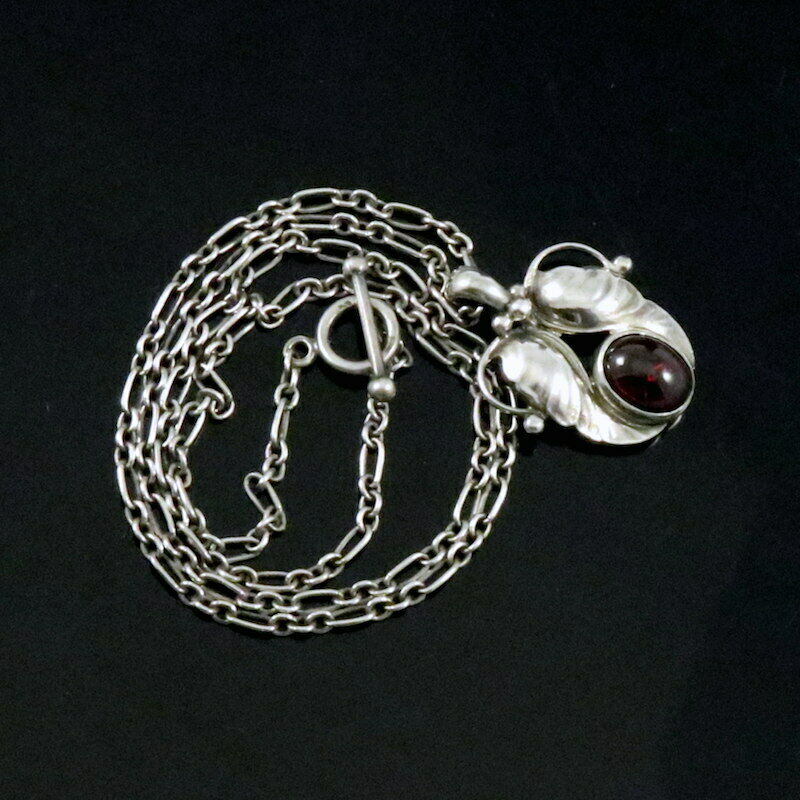 Georg Jensen. Sterling Silver Pendant of the Year with Garnet - Heritage 1994