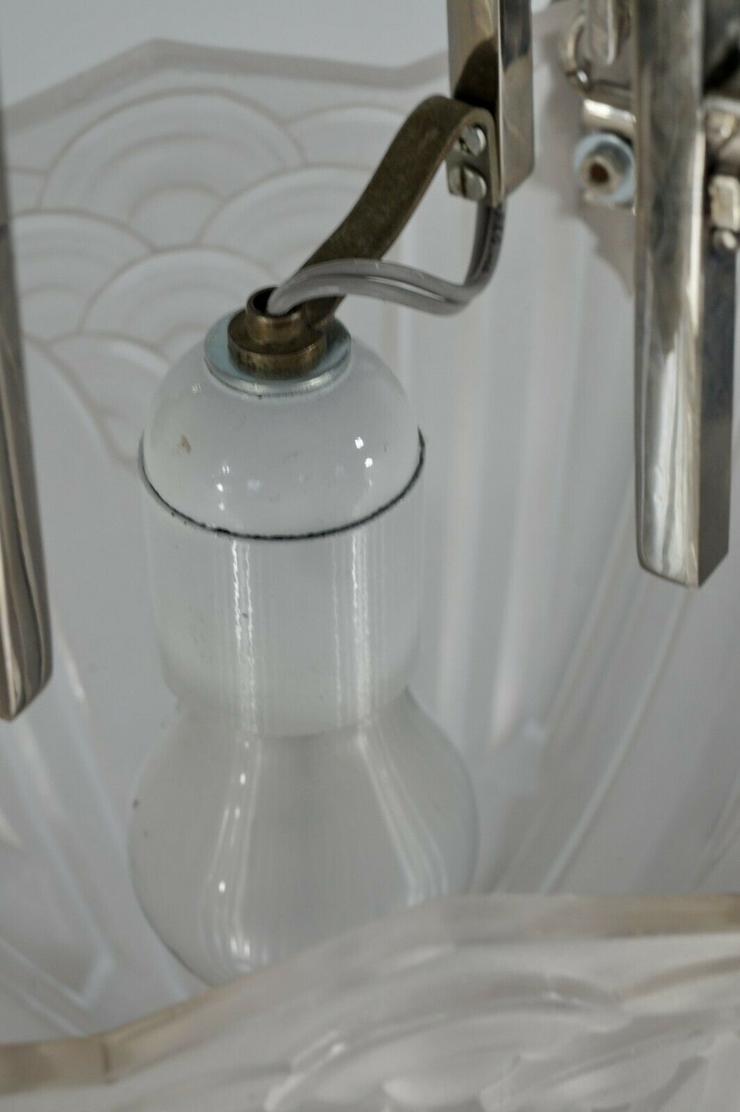 MAYNADIER & SCHNEIDER : FRENCH 1930 ART DECO CHANDELIER lamp pendant muller era