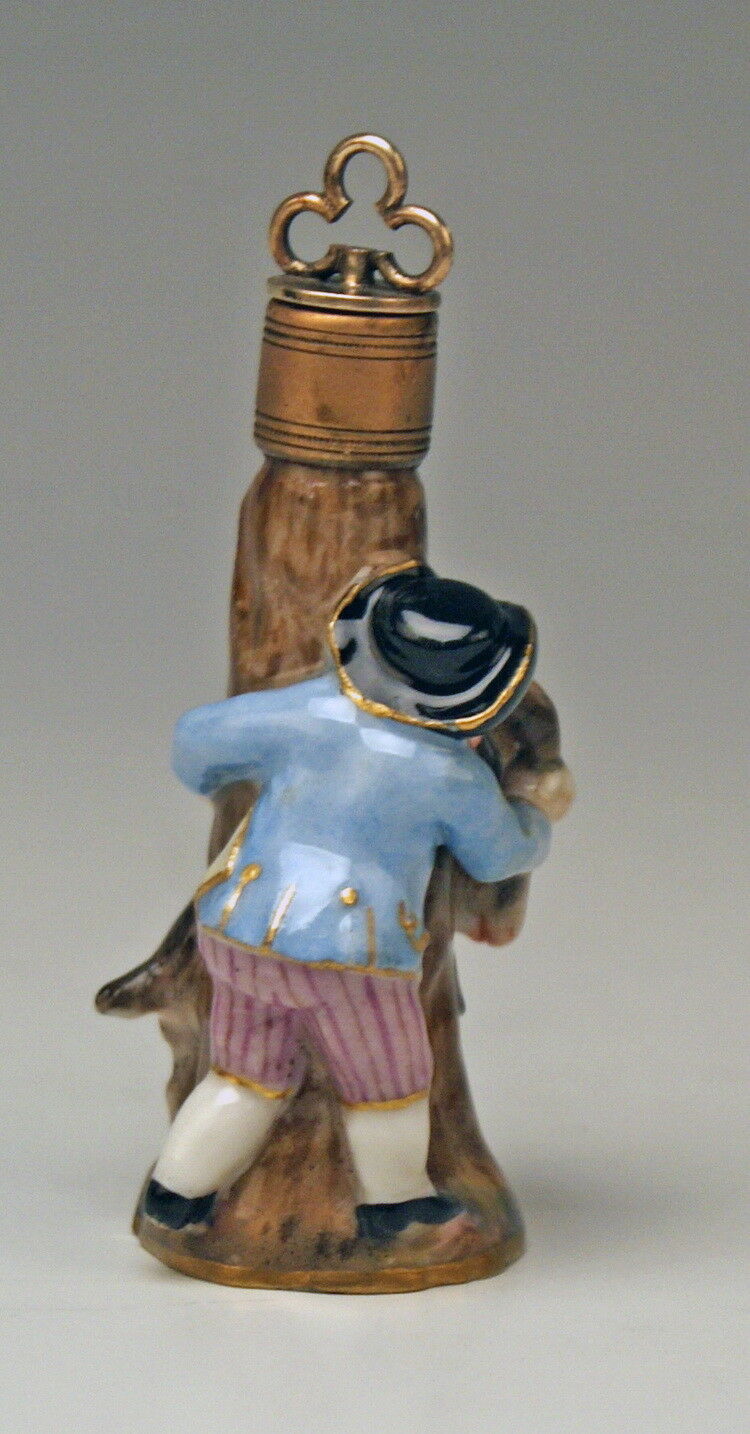 MEISSEN マイセン FIGÜRLICHES FLAKON JUNGE ZIEGENBOCK BOY'S FIGURINE BOTTLE UM 1850