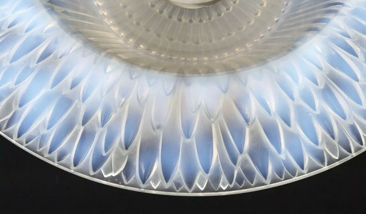 René Lalique Coupe Flora Bella Opalescent Pied Argent R.Lalique Silver Foot