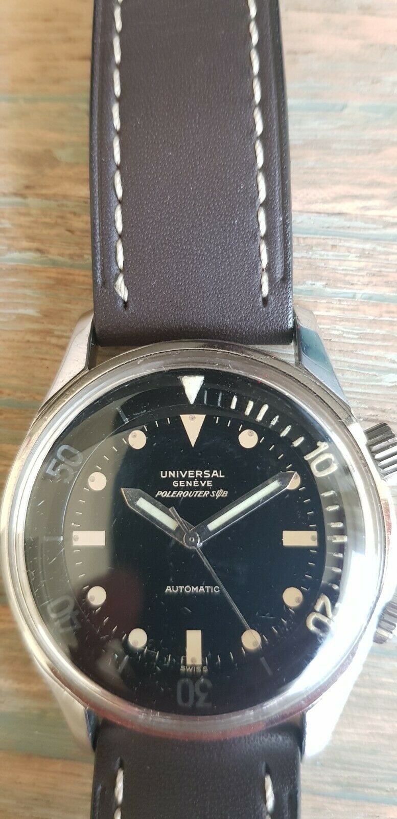 Universal geneve compax sub super-compressor case, vintage automatic 1962　ユニバーサル ジュネーブ ポールルーターサブ