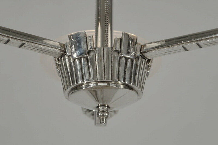 MULLER FRERES : FRENCH 1930 ART DECO CHANDELIER ..............