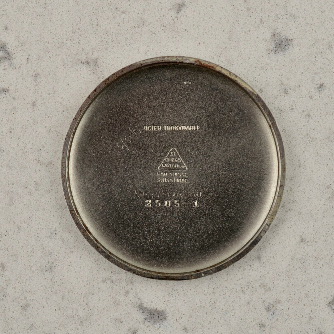 C.1946 ヴィンテージ オメガ ジャンボ カラトラバ 38.5mm スチール製 腕時計 型番2505 Cal.30T2 梱包箱付き