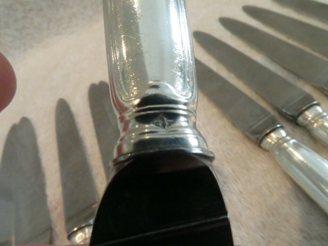 Gorgeous french 950 silver 11 dessert luncheon knives Puiforcat shells