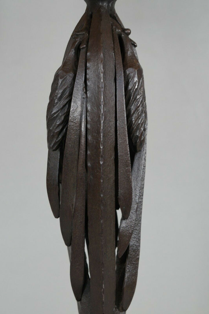 KATONA & DAUM : LARGE FRENCH 1925 ART DECO LAMP ....... wrought iron 1930 France