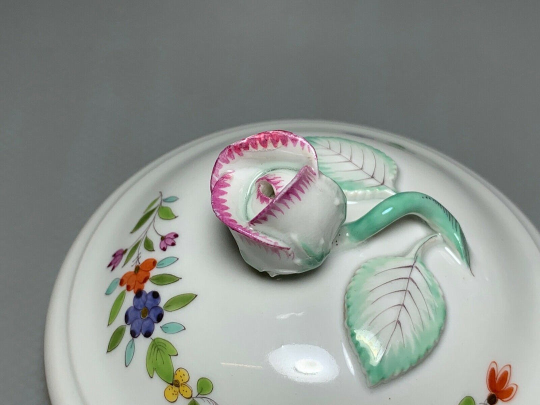 GROSSE MEISSEN KAFFEE KANNE INDISCHES ASTMUSTER VOGEL BLUMEN GOLD GUTER ZUSTAND