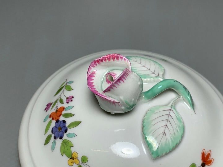 GROSSE MEISSEN KAFFEE KANNE INDISCHES ASTMUSTER VOGEL BLUMEN GOLD GUTER ZUSTAND