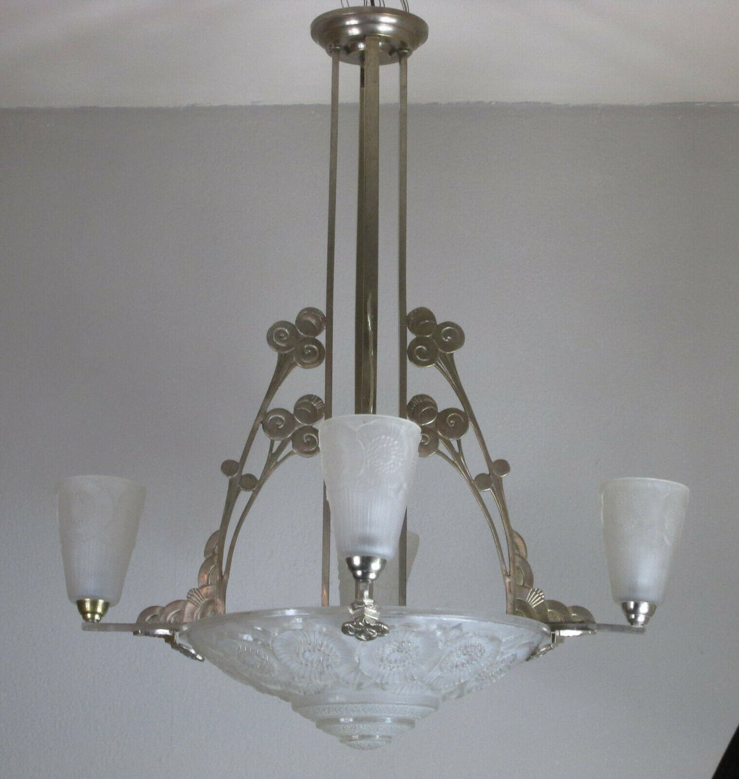 WONDERFUL FRENCH ART DECO CHANDELIER 1925 - VERDUN - FRANCE
