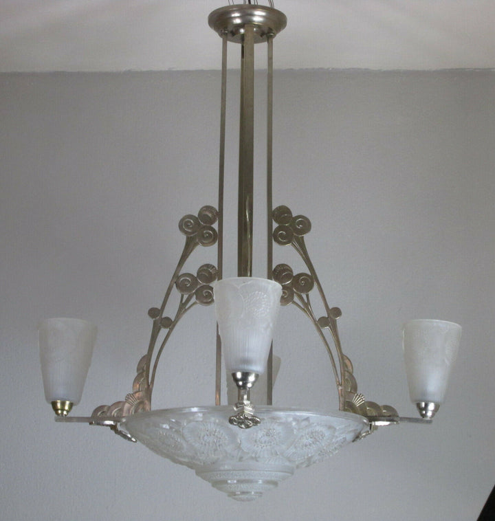 WONDERFUL FRENCH ART DECO CHANDELIER 1925 - VERDUN - FRANCE