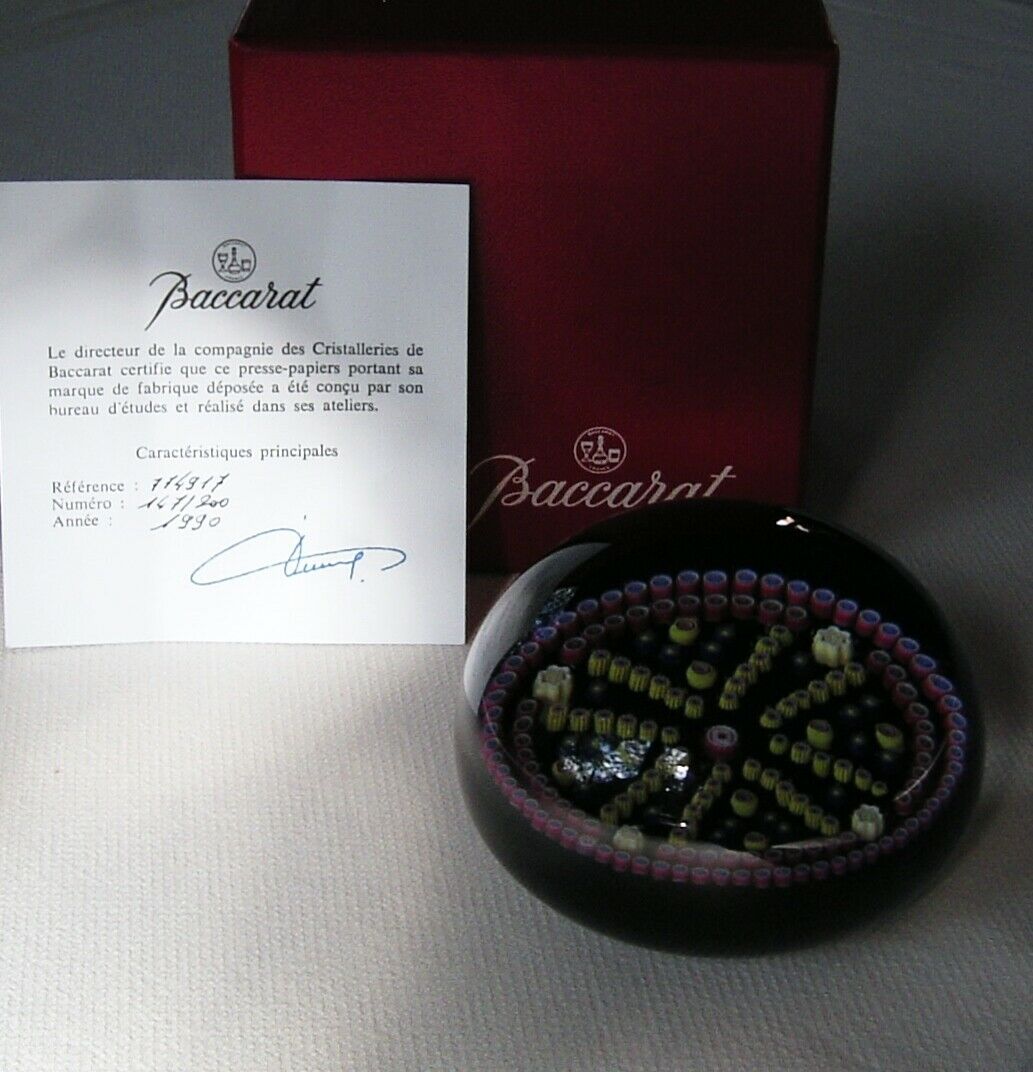 Briefbeschwerer Paperweight "Malteserkreuz" Baccarat 1990, Nr. 147/200