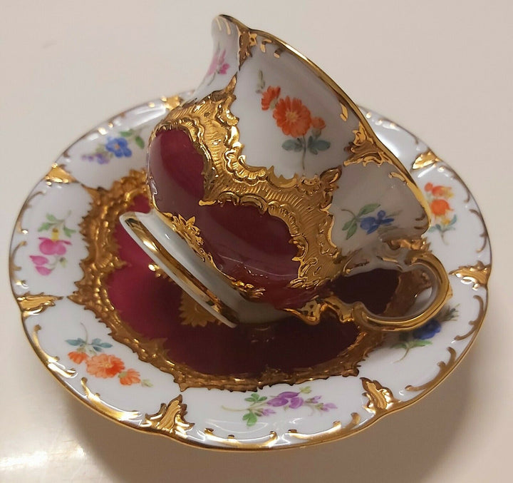 マイセン　モカセット　Bフォーム　2級品