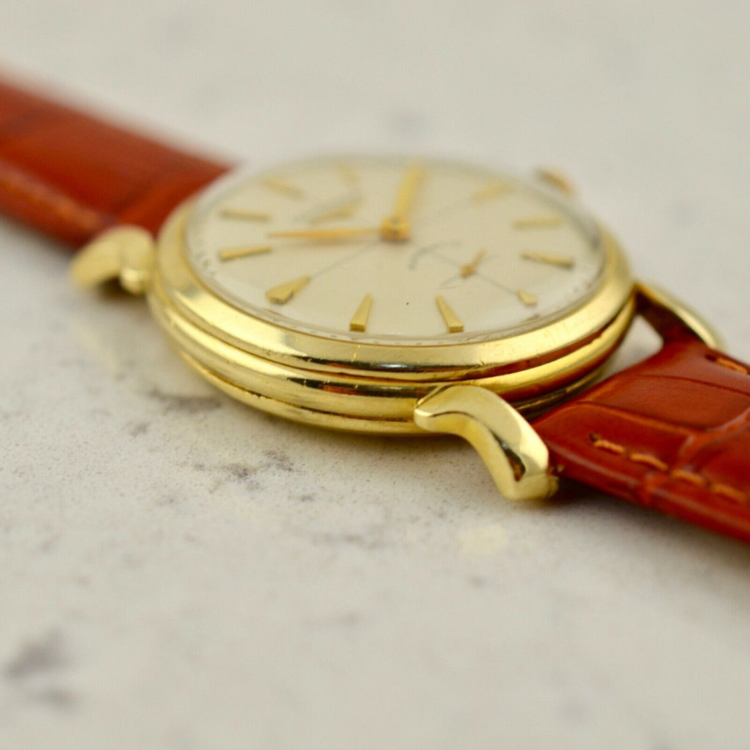 1954年　ヴィンテージ ロンジン 自動巻きカラトラバ 腕時計 22A 14k イエローゴールド製