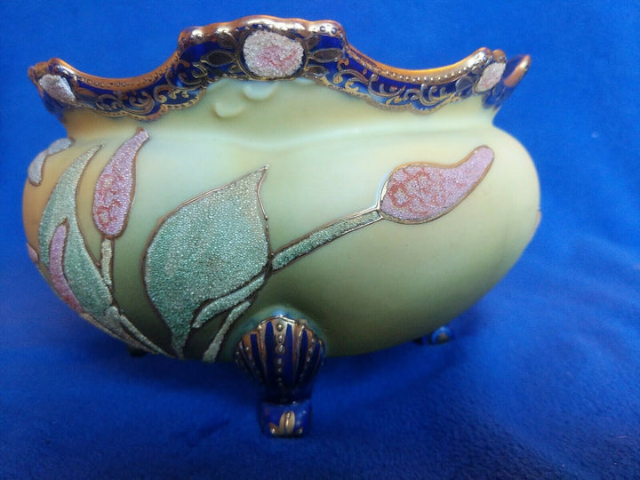 Rare Nippon Cobalt Coralene Ferner. Dragonfly