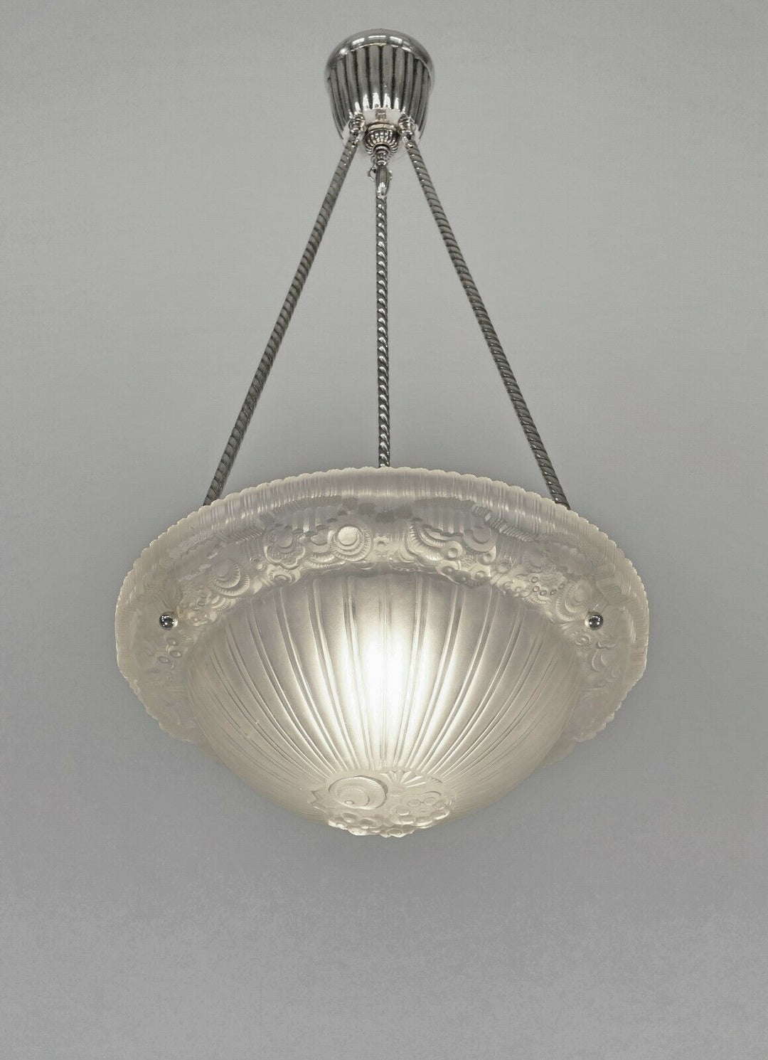 LELEU : FRENCH 1925 ART DECO CHANDELIER ......... 1930 pendant lamp lampe JEHEL