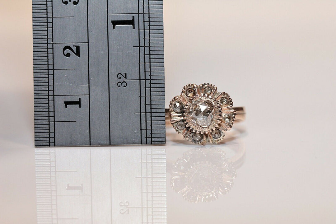 アンティーク オリジナル オスマン 8K ナチュラルローズカットダイヤモンドのリング