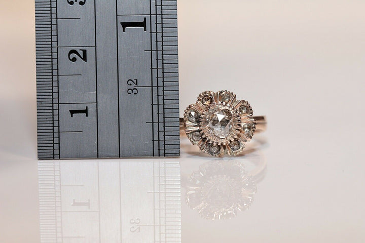 アンティーク オリジナル オスマン 8K ナチュラルローズカットダイヤモンドのリング