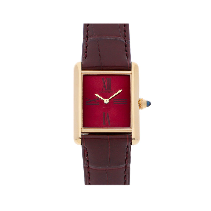 カルティエ タンク ルイ イエローゴールド レディース手巻き腕時計