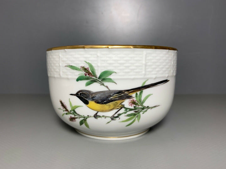 GROSSE MEISSEN DECKELDOSE ZUCKERDOSE DOSE VOGEL SCHMETTERLING TOP ZUSTAND 1.WAHL