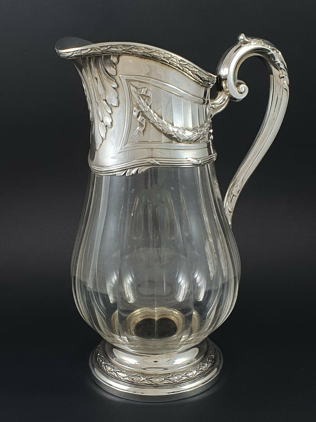 Puiforcat Aiguière en cristal et argent massif Minerve