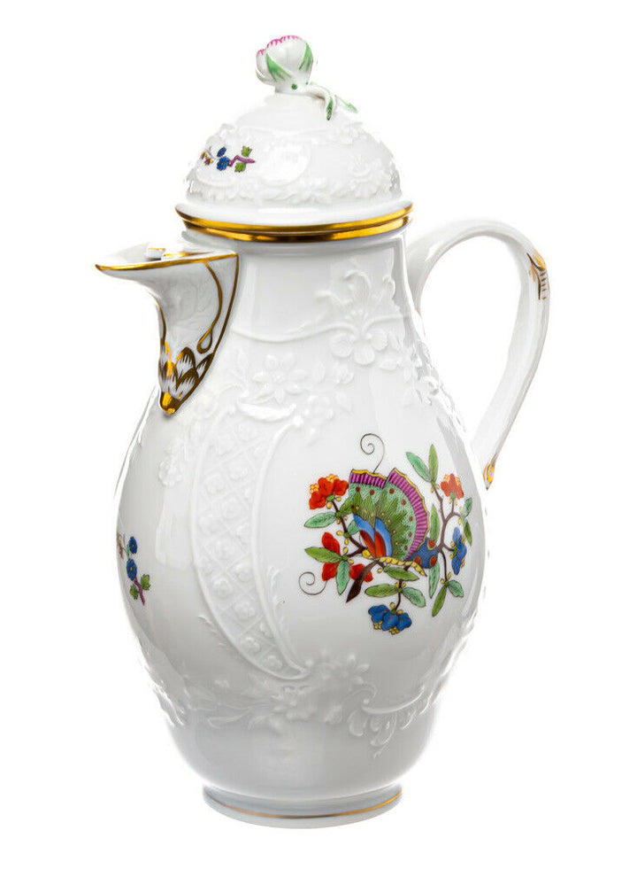 マイセン　シノワズリ　モカポット　中国の蝶