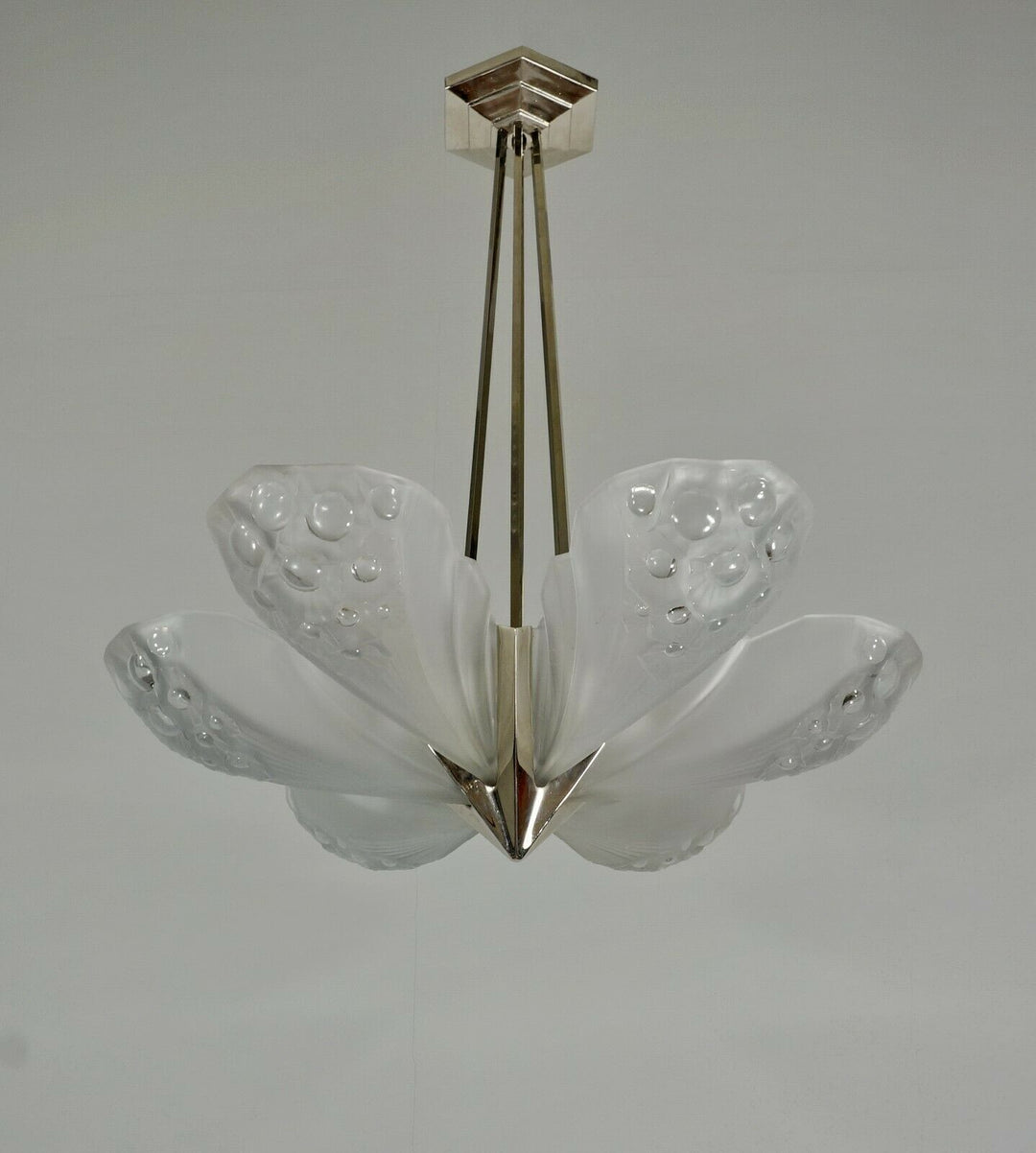 Muller freres : ART DECO STARBURST CHANDELIER 1930 France ....... degué daum era