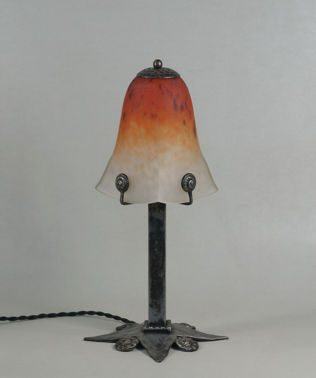 ヴァスール＆シュナイダー兄弟　フランス製アールデコランプ　錬鉄製　1925年　1930年
