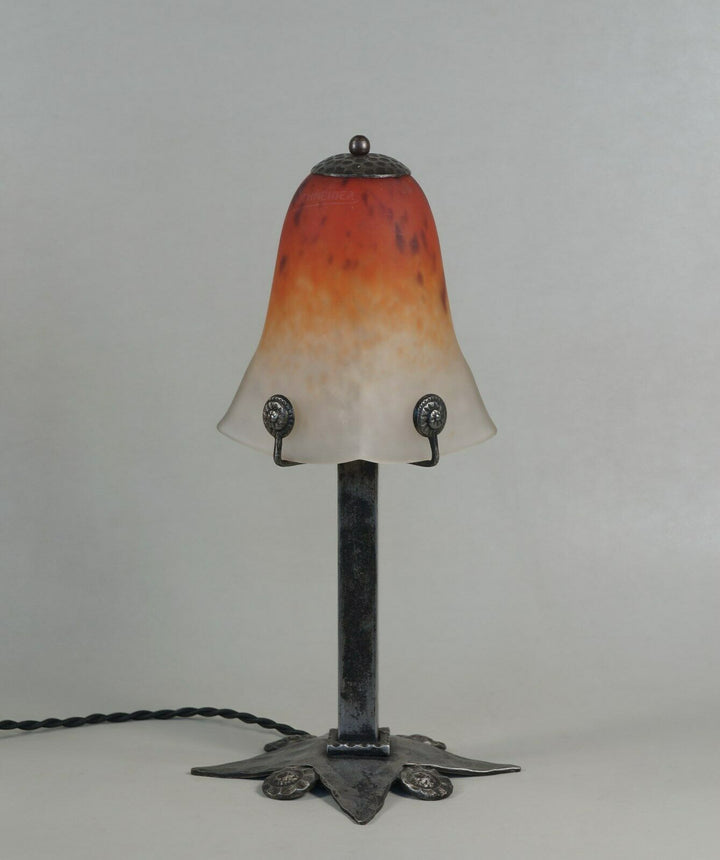 ヴァスール＆シュナイダー兄弟　フランス製アールデコランプ　錬鉄製　1925年　1930年