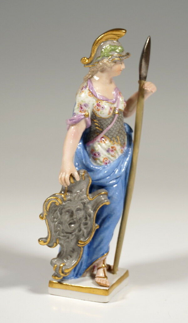 【美品】マイセン（人形）　アンティーク マイセン人形（フィギュリン）ローマの戦争の女神、1870年頃