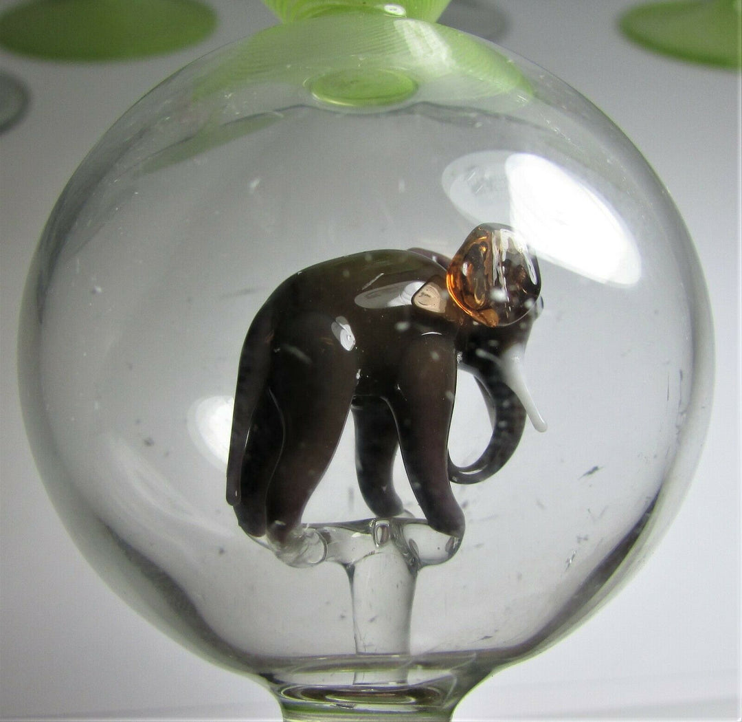 GREEN SWIRL ELEPHANT BIMINI WERKSTATTE MARTINI GLASS VERY RARE