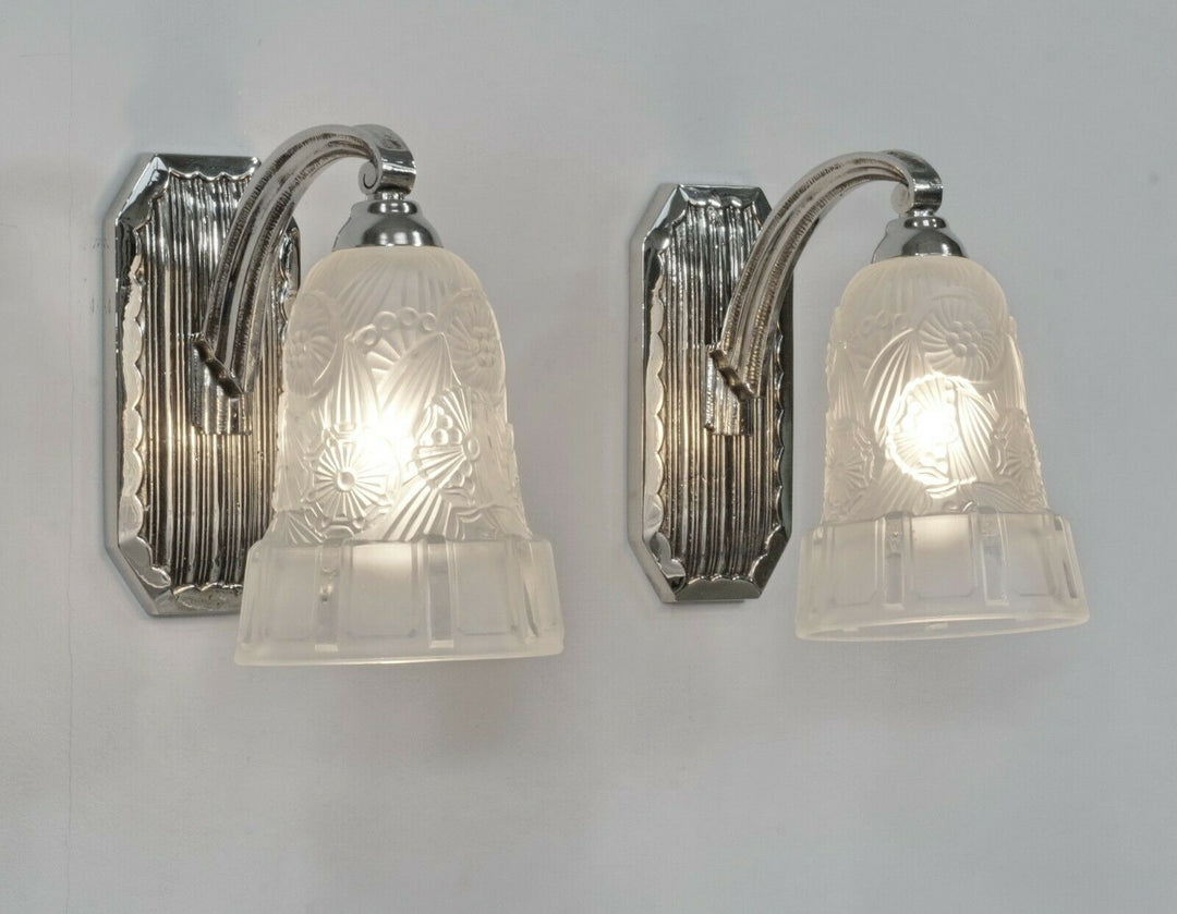 HETTIER & VINCENT : pair of French 1930 art deco wall sconces #1... lamp France