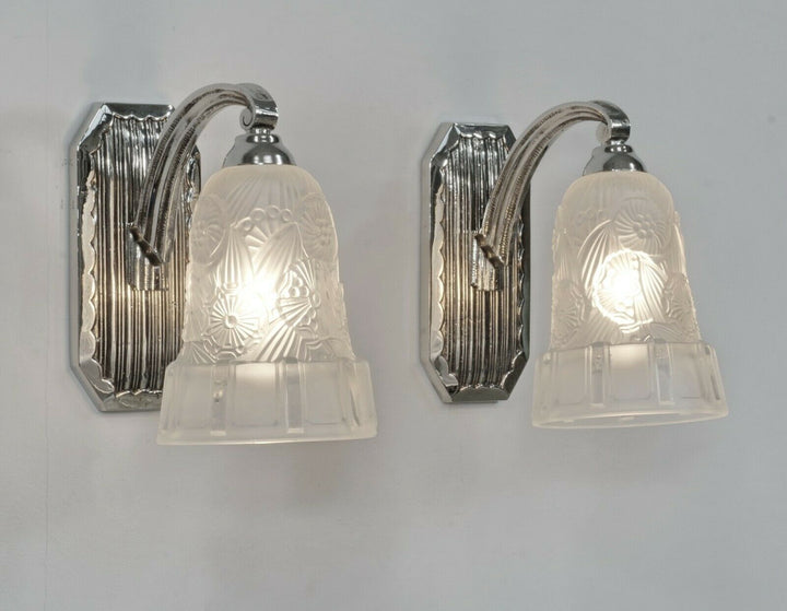 HETTIER & VINCENT : pair of French 1930 art deco wall sconces #1... lamp France