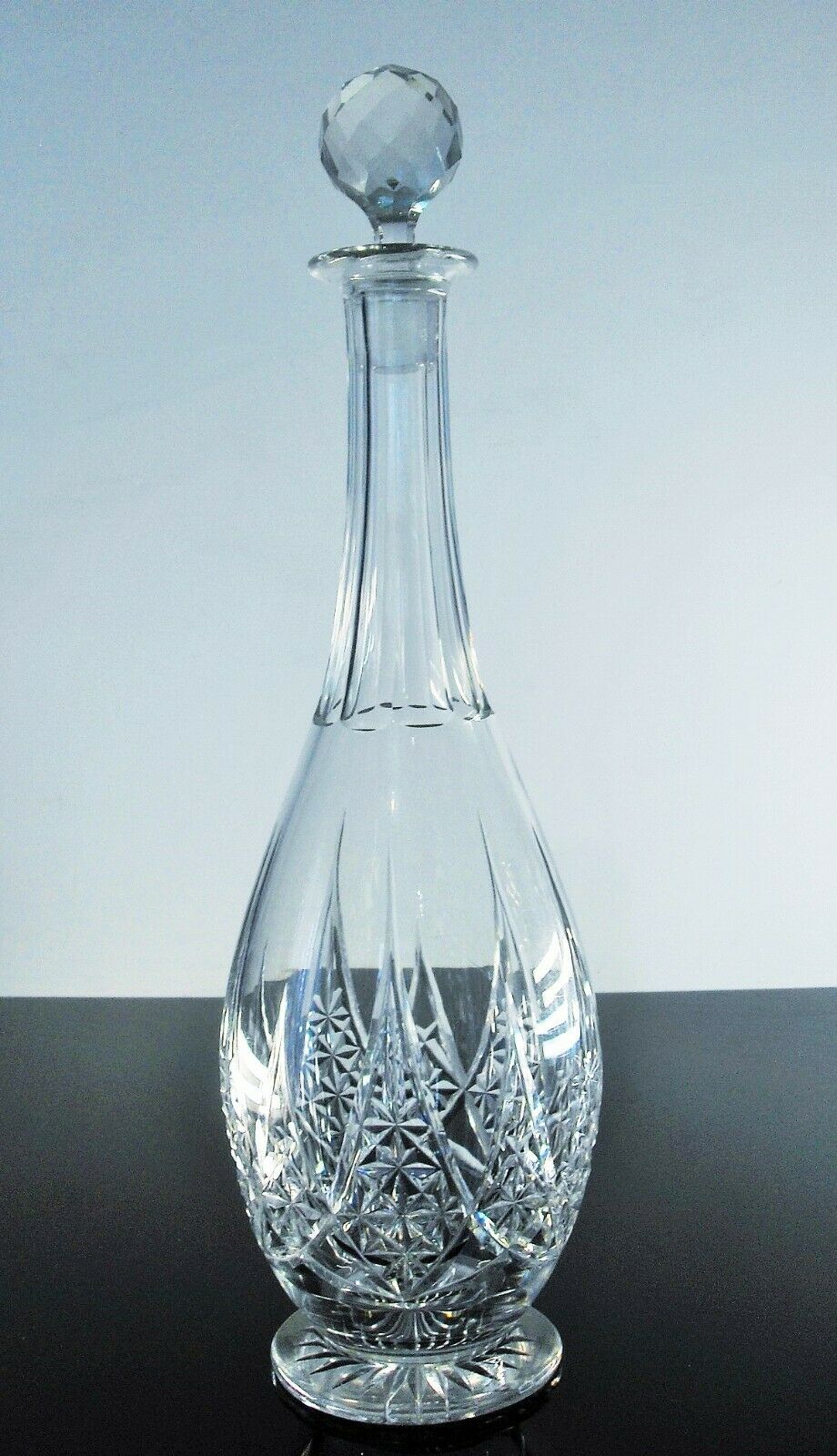 Antique Large Carafe Crystal Size Moulded Epiron Baccarat Front 1936